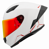Casco Integral Joe Rocket RKT 105 ION Blanco Brillante Mica Roja