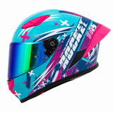 Casco Integral Joe Rocket RKT 105 Rapid Rosa HiVis Mujer Mica Verde