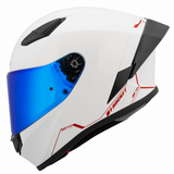 Casco Integral Joe Rocket RKT 105 ION Blanco Brillante Mica Azul