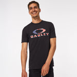 Camiseta / Playera Oakley O Bark Bk American Flag 457130-01V