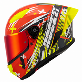 Casco Integral Joe Rocket RKT 105 Rapid Rojo HiVis Mica Roja