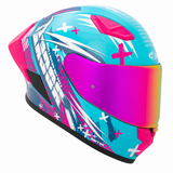 Casco Integral Joe Rocket RKT 105 Rapid Rosa HiVis Mujer Mica Rosa