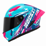 Casco Integral Joe Rocket RKT 105 Rapid Rosa HiVis Mujer Mica Humo