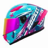 Casco Integral Joe Rocket RKT 105 Rapid Rosa HiVis Mujer Mica Rosa