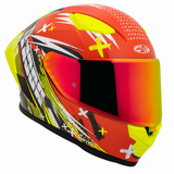 Casco Integral Joe Rocket RKT 105 Rapid Rojo HiVis Mica Roja