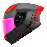 Casco Integral Joe Rocket RKT 105 ION Negro Brillante Mica Rosa