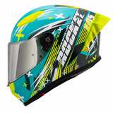 Casco Integral Joe Rocket RKT 105 Rapid Verde HiVis Mica Plata
