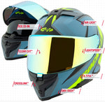 Casco Integral Joe Rocket Rkt 210 Reactor Azul Mate / Neón ECE 22-06