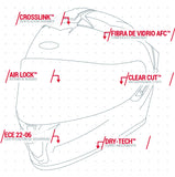Casco Integral Joe Rocket Rkt 600 ION Negro Mate Fibra Iridium ECE 22-06