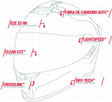 Casco Integral Joe Rocket Rkt 700 ION Fibra de Carbono Iridium ECE 22-06
