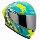 Casco Integral Joe Rocket RKT 105 Rapid Verde HiVis Mica Plata