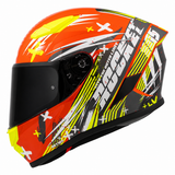 Casco Integral Joe Rocket RKT 105 Rapid Rojo HiVis Mica Humo