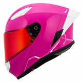 Casco Integral Joe Rocket RKT 105 ION Rosa Brillante Mujer Mica Roja