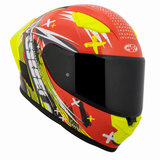 Casco Integral Joe Rocket RKT 105 Rapid Rojo HiVis Mica Humo