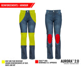 Pantalon Moto Protecciones Joe Rocket Aurora 2.0 Jeans Negro Mujer
