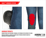 Pantalon Moto Protecciones Joe Rocket Aurora 2.0 Jeans Negro Mujer