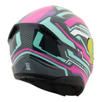 Casco Integral Joe Rocket RKT 110 Highside Rosa Mujer Iridio