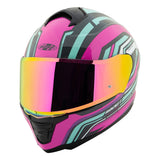 Casco Integral Joe Rocket RKT 110 Highside Rosa Mujer Iridio