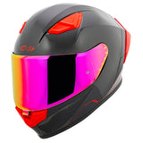 Casco Integral Joe Rocket RKT 105 ION Negro Brillante Mica Rosa
