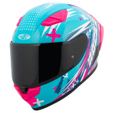 Casco Integral Joe Rocket RKT 105 Rapid Rosa HiVis Mujer Mica Humo