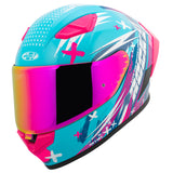 Casco Integral Joe Rocket RKT 105 Rapid Rosa HiVis Mujer Mica Rosa