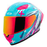 Casco Integral Joe Rocket RKT 105 Rapid Rosa HiVis Mujer Mica Roja