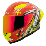 Casco Integral Joe Rocket RKT 105 Rapid Rojo HiVis Mica Roja