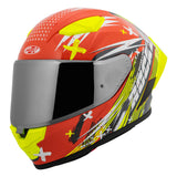 Casco Integral Joe Rocket RKT 105 Rapid Rojo HiVis Mica Plata