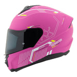Casco Integral Joe Rocket Rkt 110 Resistor Rosa Mujer Mica Humo