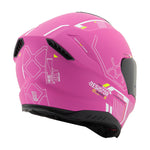 Casco Integral Joe Rocket Rkt 110 Resistor Rosa Mujer Mica Humo