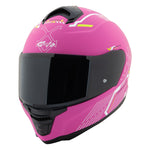 Casco Integral Joe Rocket Rkt 110 Resistor Rosa Mujer Mica Humo