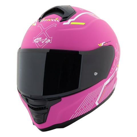 Casco Integral Joe Rocket Rkt 110 Resistor Rosa Mujer Mica Humo