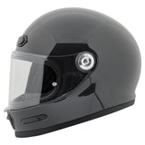 Casco Integral Joe Rocket Rkt 180 Solid Negro Brillante Café Racer