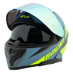 Casco Integral Joe Rocket Rkt 210 Reactor Azul Mate / Neón ECE 22-06