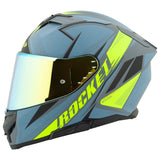 Casco Integral Joe Rocket Rkt 210 Reactor Azul Mate / Neón ECE 22-06