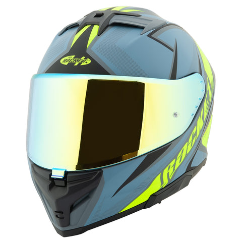Casco Integral Joe Rocket Rkt 210 Reactor Azul Mate / Neón ECE 22-06