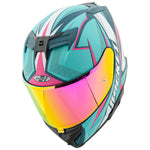 Casco Integral Joe Rocket Rkt 210 Reactor Turquesa Mate / Rosa ECE 22-06 Mujer