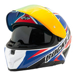 Casco Integral Joe Rocket RKT 210 Reactor Azul Mate / Rojo ECE 22-06