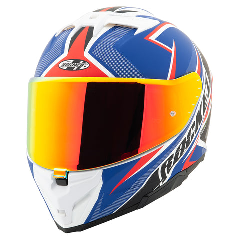 Casco Integral Joe Rocket RKT 210 Reactor Azul Mate / Rojo ECE 22-06