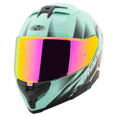 Casco Integral Joe Rocket RKT 210 Sonic Turquesa / Rosa ECE 22-06 Mujer