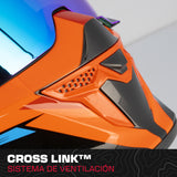 Casco Integral Joe Rocket RKT 240 Reactor Naranja Azul Iridium