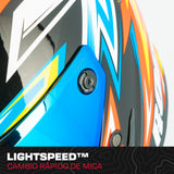 Casco Integral Joe Rocket RKT 240 Reactor Naranja Azul Iridium