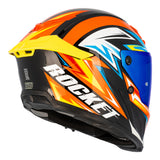 Casco Integral Joe Rocket RKT 240 Reactor Naranja Azul Iridium