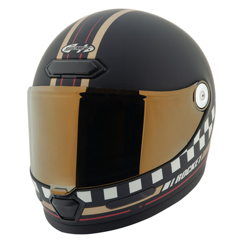 Casco Integral Joe Rocket Rkt 180 Classic 92 Negro Café Racer