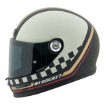 Casco Integral Joe Rocket Rkt 180 Classic 92 Blanco Café Racer