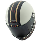 Casco Integral Joe Rocket Rkt 180 Classic 92 Blanco Café Racer
