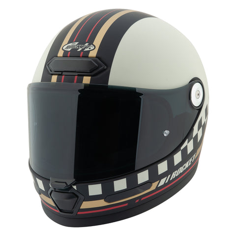 Casco Integral Joe Rocket Rkt 180 Classic 92 Blanco Café Racer