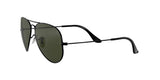 Lentes Ray-Ban RB 3025 L2823 58 Aviator Black / Green Classic G-15