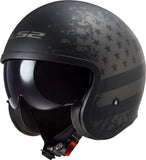 Casco Abierto 3/4 LS2 OF599 Spitfire Black Flag - Negro Mate