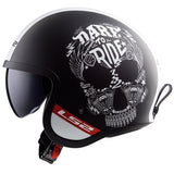 Casco Abierto 3/4 LS2 OF599 Spitfire Inky Negro Mate